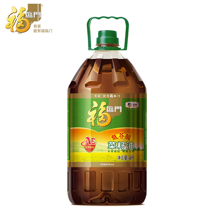 福临门食用油 低芥酸非转基因菜籽油4L 添加维生素A/E 中粮出品