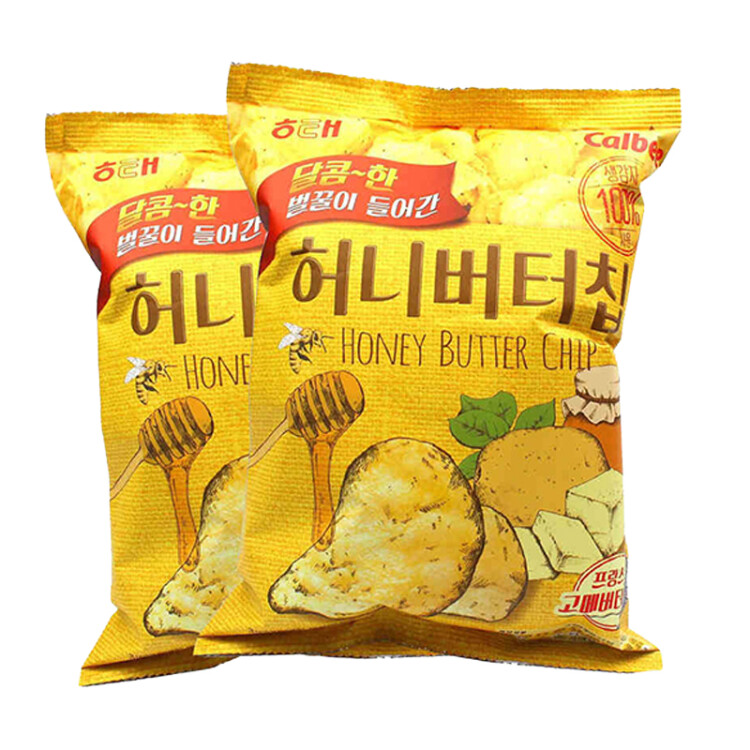 卡乐比（Calbee）海太薯片 蜂蜜黄油味60g*2袋 薯条薯片 韩国进口 休闲膨化零食 光明服务菜管家商品 