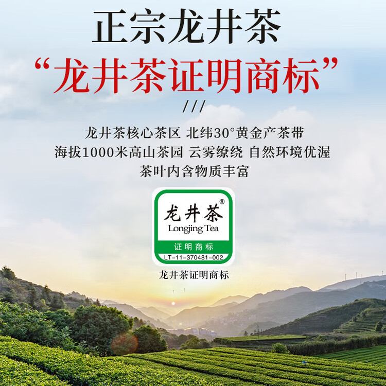 一杯香茶叶绿茶正宗明前龙井茶250g2025新茶过年货礼盒装送礼自己喝自饮 菜管家商品
