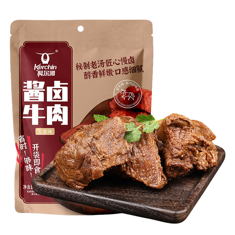 科尔沁 酱卤牛肉五香味200g 年货零食 菜肴熟食腊味肉干肉脯 开袋即食 菜管家商品