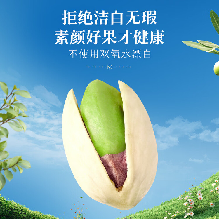 百草味盐焗味开心果500g 每日坚果炒货干果休闲零食量贩无漂白送礼团购 菜管家商品