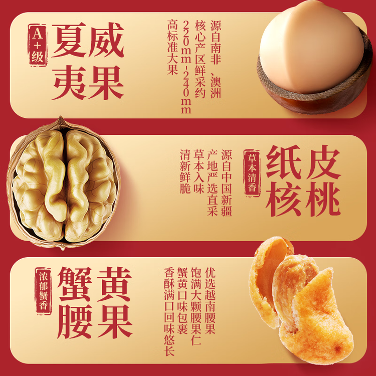 三只松鼠坚果零食礼礼盒2063g/14件年货节零食大礼包干果炒货腰果春节送礼 菜管家商品