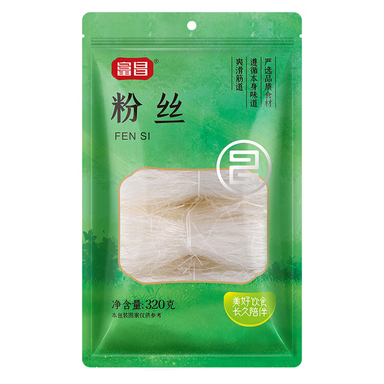 富昌粉丝320g 水晶火锅粉丝 扇贝粉丝 方便速食 酸辣细粉条南北干货 菜管家商品