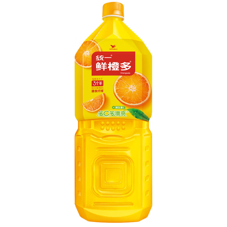 统一 鲜橙多 2L*6瓶 整箱装 橙汁饮料 （新老包装随机发货） 光明服务菜管家商品