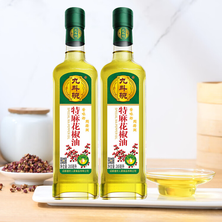 九斗碗 特麻花椒油 四川特产麻椒油 凉面米线调味油 265ml 菜管家商品