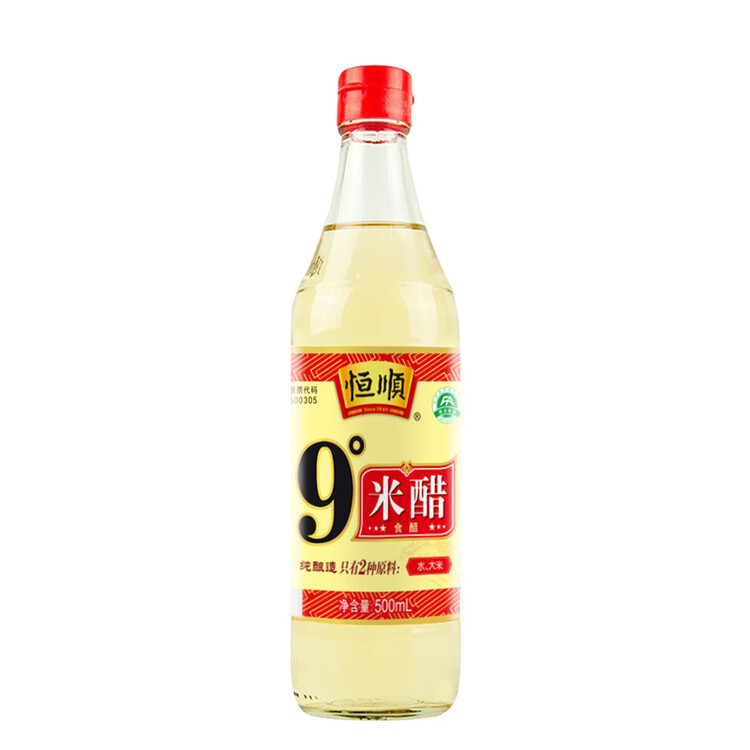 恒顺米醋9度 500ml 配料调整 详见说明 菜管家商品
