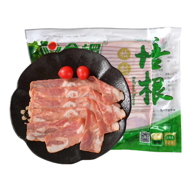 金锣 精制培根肉片1斤猪肉培根片火锅烧烤食材 菜管家商品