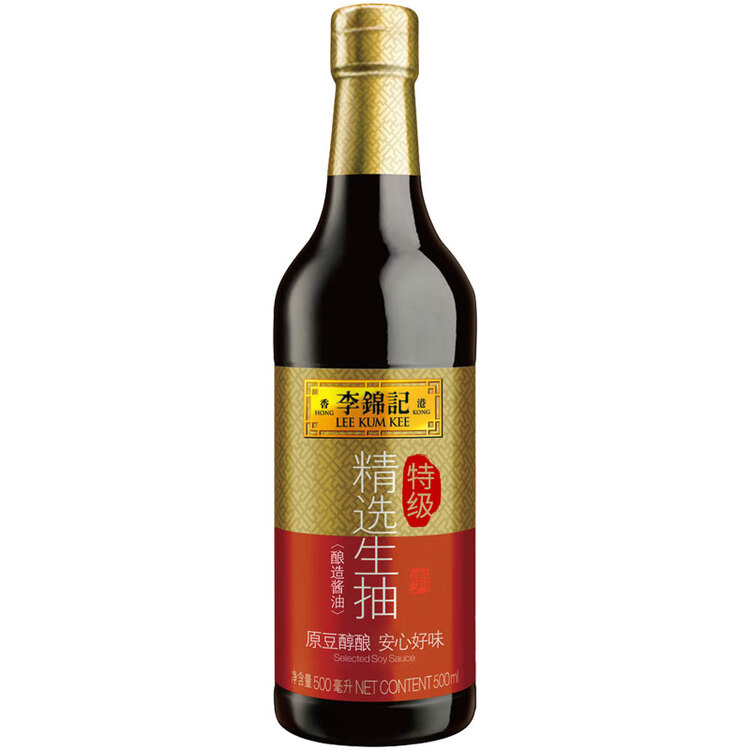 李锦记 精选系列 精选生抽500ml【特级】豉香浓郁头道鲜 酿造 鲜酱油