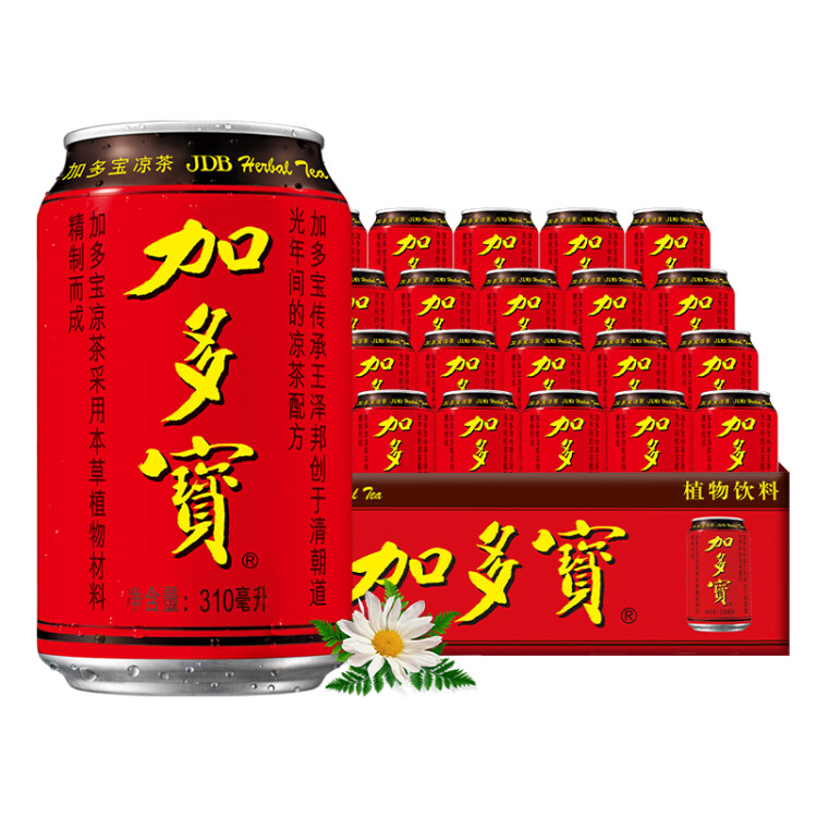 加多宝凉茶植物饮料 茶饮料 310ml*24罐 (新老包装随机发货) 菜管家商品