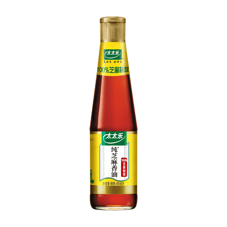 太太乐芝麻香油 物理压榨纯芝麻香油 405ml 凉拌蘸料火锅油碟 菜管家商品