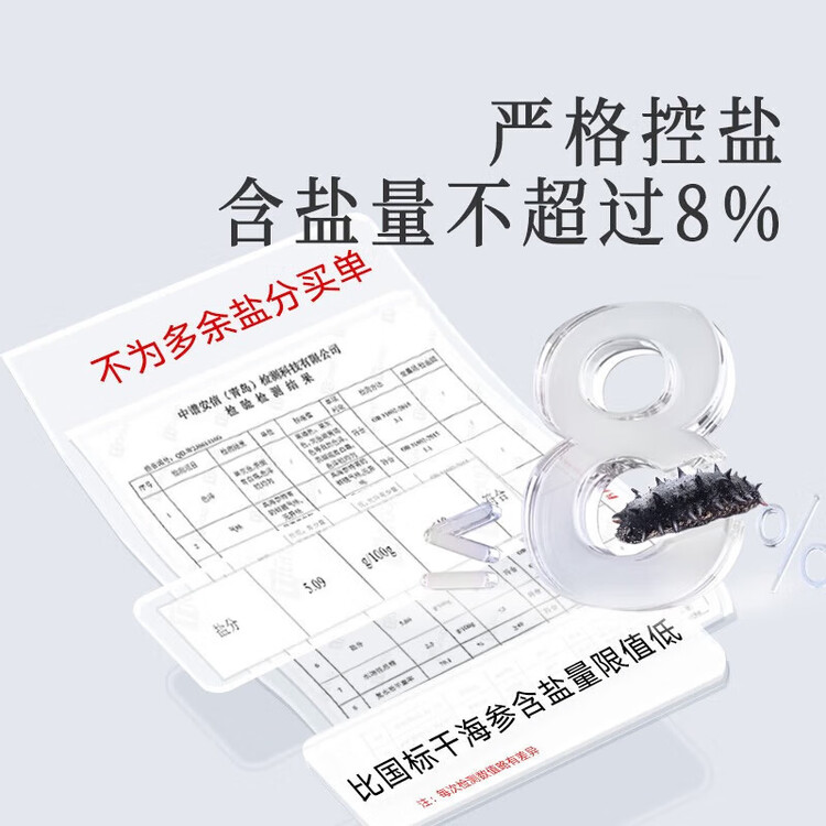 同仁堂北京同仁堂大连净制干海参100g28-42只干海参礼盒装海鲜干货补品 菜管家商品