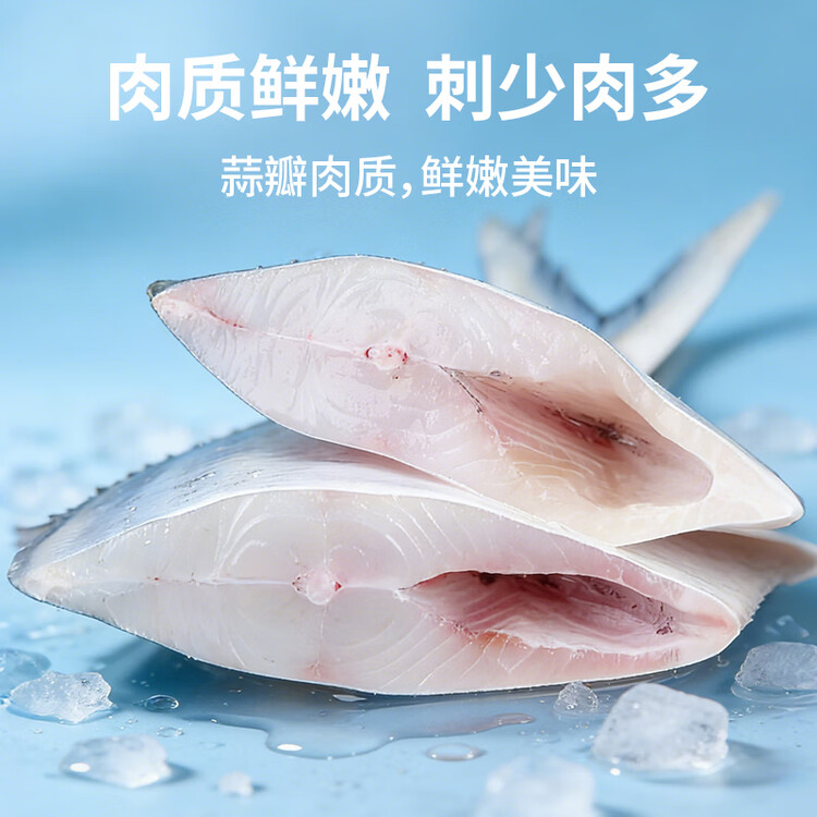 纯色本味冷冻舟山白鲳鱼净重800g银鲳鱼8-12条地标产品 菜管家商品