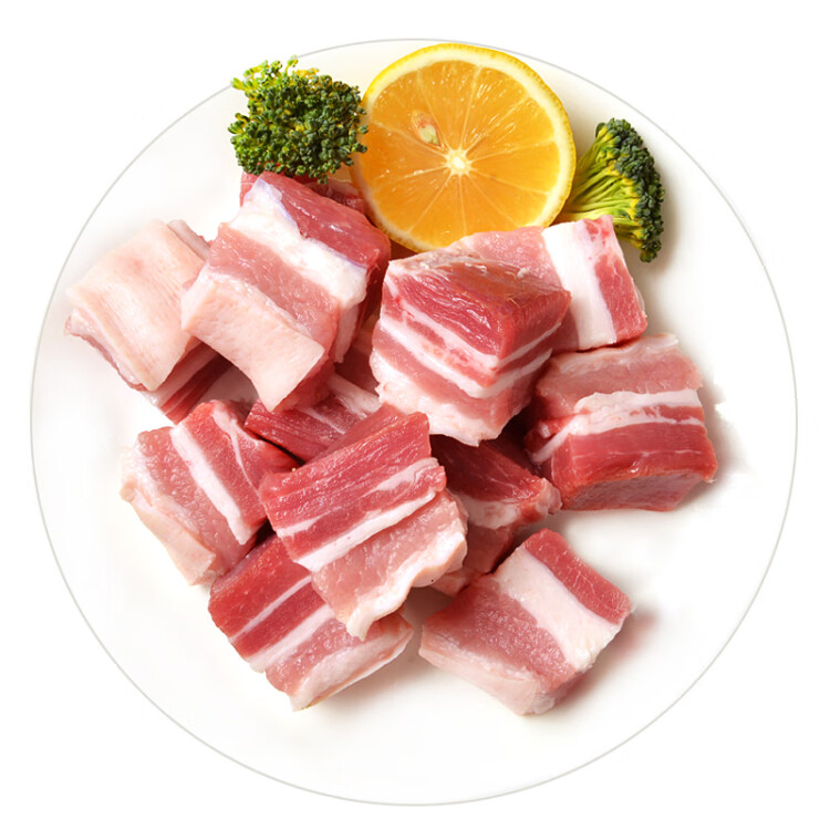 金锣 国产猪五花肉块1kg 冷冻带皮五花肉 猪肉生鲜烧烤食材 光明服务菜管家商品 