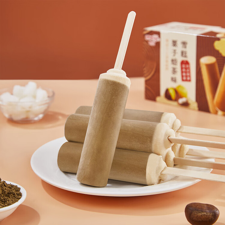 明治栗子焙茶味雪糕 56g*6支 彩盒装 菜管家商品