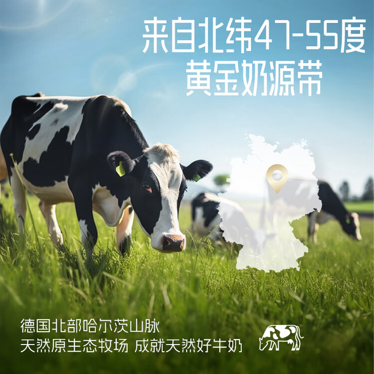 德质Volksmilch纯牛奶240ml*8瓶德国原装进口牛奶 0蔗糖原生高钙 菜管家商品