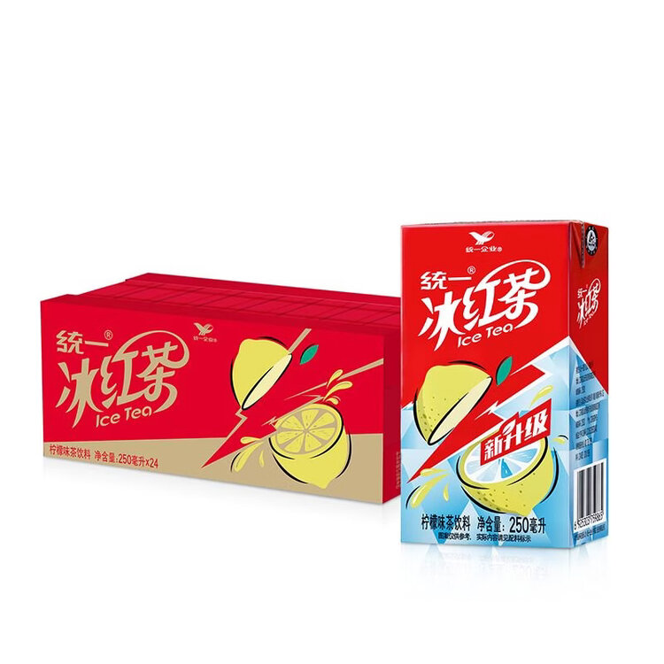 统一冰红茶250ml*24/箱整箱装新旧包装交替发货 菜管家商品