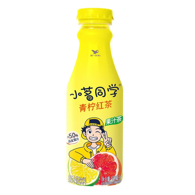 统一小茗同学果汁茶爱混茶青柠红茶 480ml*15瓶（新老包装随机发货） 菜管家商品