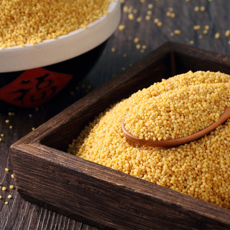 十月稻田 24年新米 山西黄小米 2.5kg 五谷杂粮 粗粮 早餐小米粥 真空5斤 菜管家商品