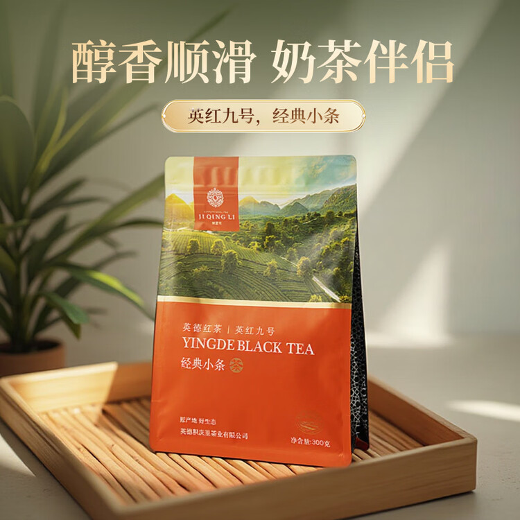 积庆里英红九号原产地大份量自饮口粮茶袋装英德红茶经典小条300g 菜管家商品