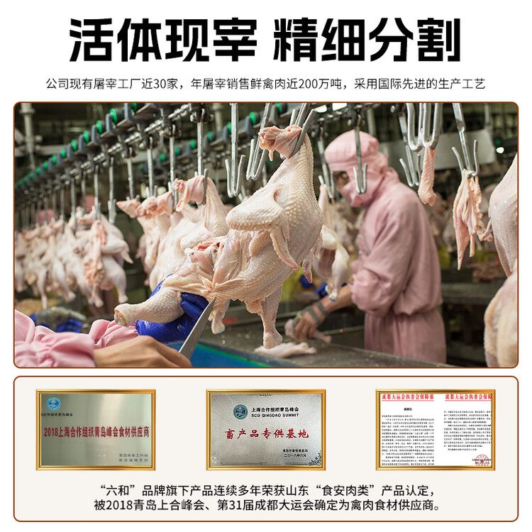 六和鸡腿肉丁 2斤  白羽鸡冷冻腿肉块腿肉丁宫保鸡丁食材 菜管家商品