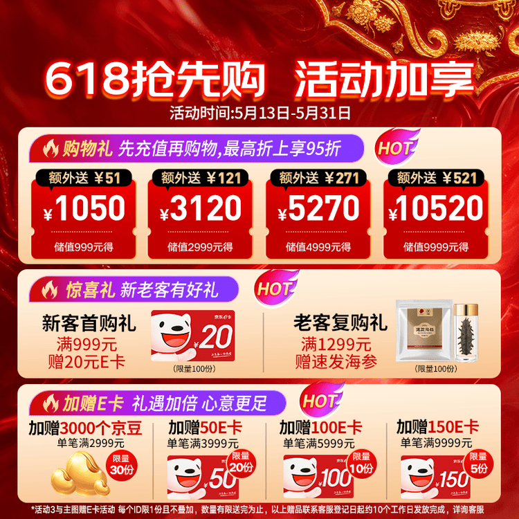 同仁堂北京同仁堂大连净制干海参100g28-42只海参端午节礼盒父亲节礼物 菜管家商品