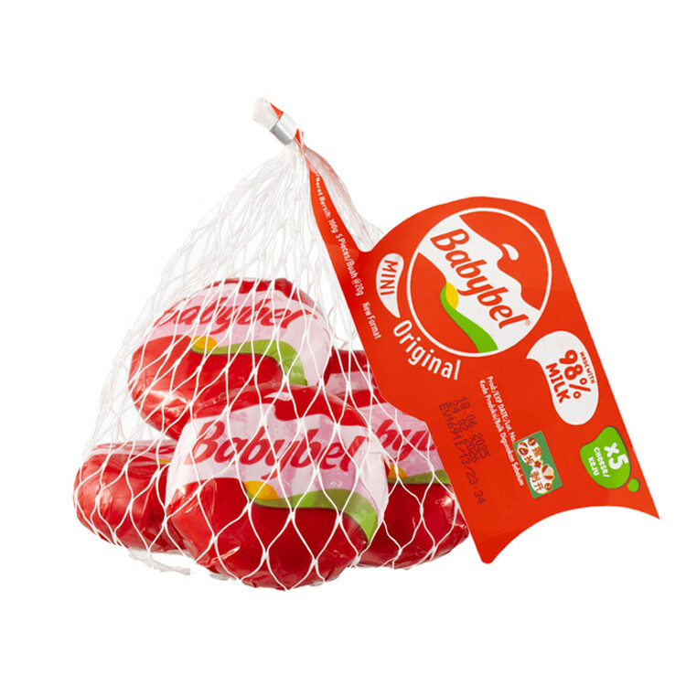 Mini Babybel小贝勒【法国进口】原味即食高钙儿童乳酪100g/5粒装 天然奶酪 菜管家商品