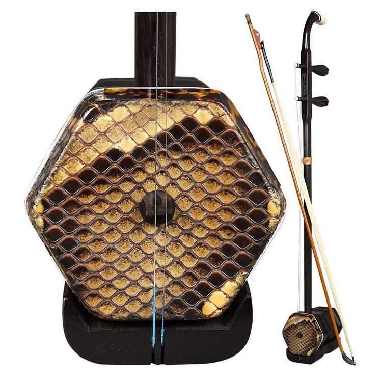 星海二胡乐器考级演奏黑檀二胡东非黑黄檀材质月夜听松款二胡8726jys