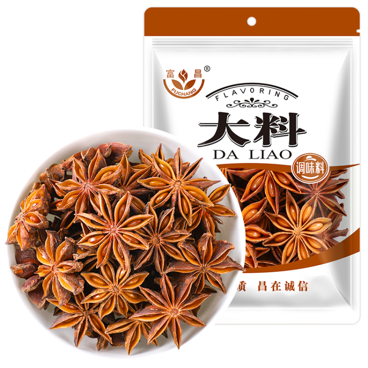 富昌 香辛料 大料50g 不熏不掺 八角茴香大料 火锅调料 佐料炖肉料 菜管家商品