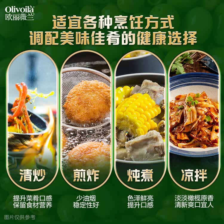欧丽薇兰 Olivoila【保真橄榄油】食用油 压榨纯正橄榄油 750ml 菜管家商品