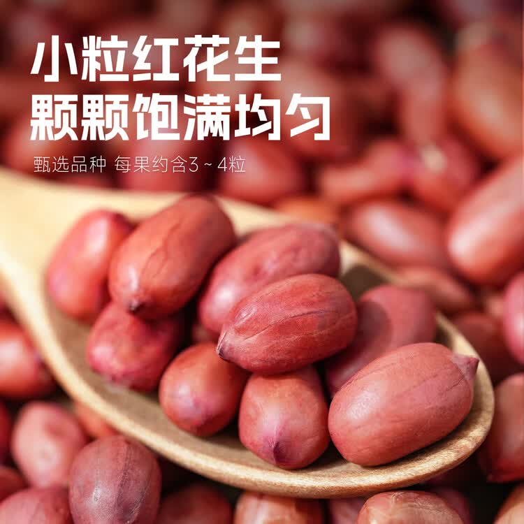 素养生活有机红花生400g 生花生米 花生豆 花生仁 东北四粒红 凉拌油炸 菜管家商品