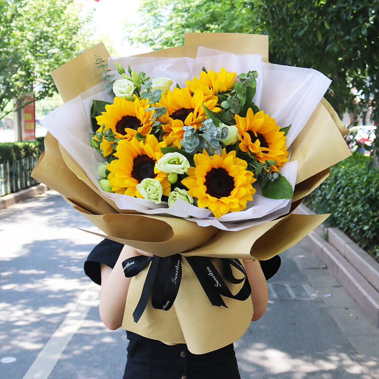哈尔滨鲜花速递向日葵鲜花毕业花束道里南岗道同城生日送花店礼物全国速递6朵向日葵花束 图片价格品牌评论 京东