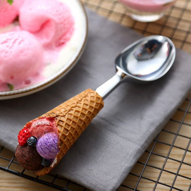 onlycook 卡通雪糕勺家用高颜值挖冰激凌勺子冰淇淋勺可爱吃挖球勺