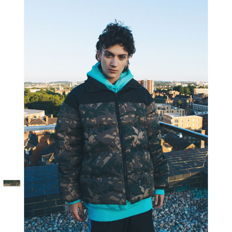 天龙致尊denon supreme羽绒服男女潮牌2020年春季军事迷彩加厚保暖中