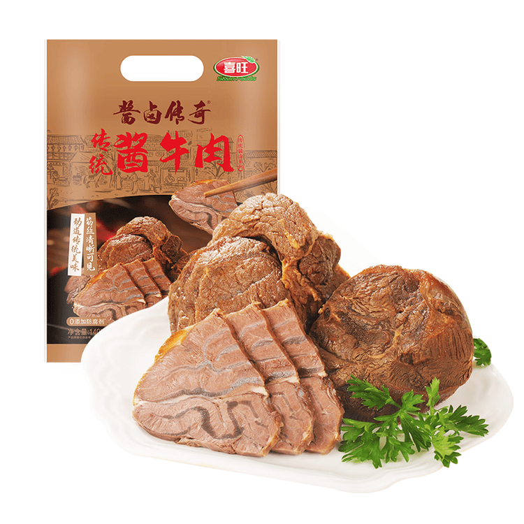 喜旺传统酱牛肉140g卤牛腱肉熟食肉类下酒菜方便即食休闲零食