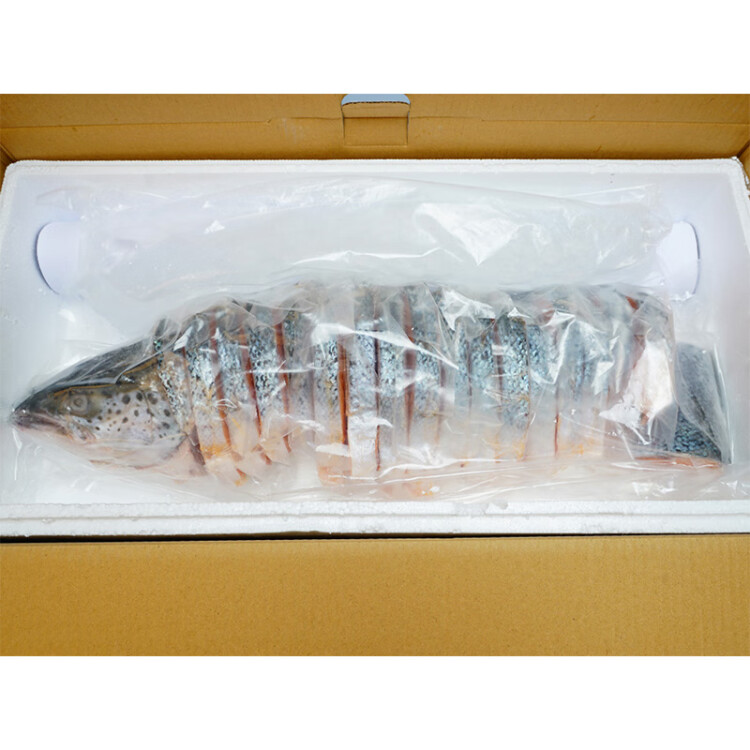 美威冷冻智利 三文鱼礼盒4kg 整条轮切 大西洋鲑 生鲜海鲜 鱼类水产