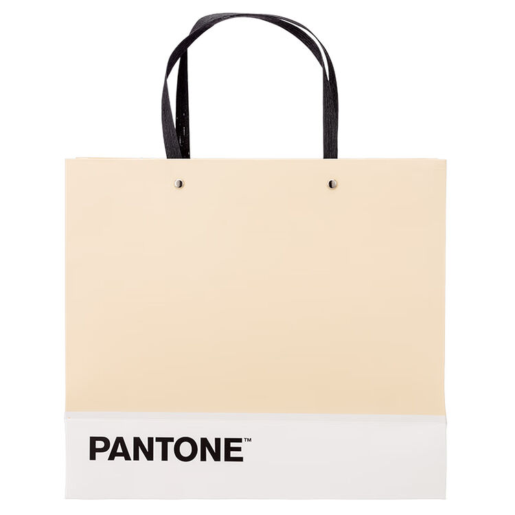 名创优品minisopantone拼色大号礼品袋米黄