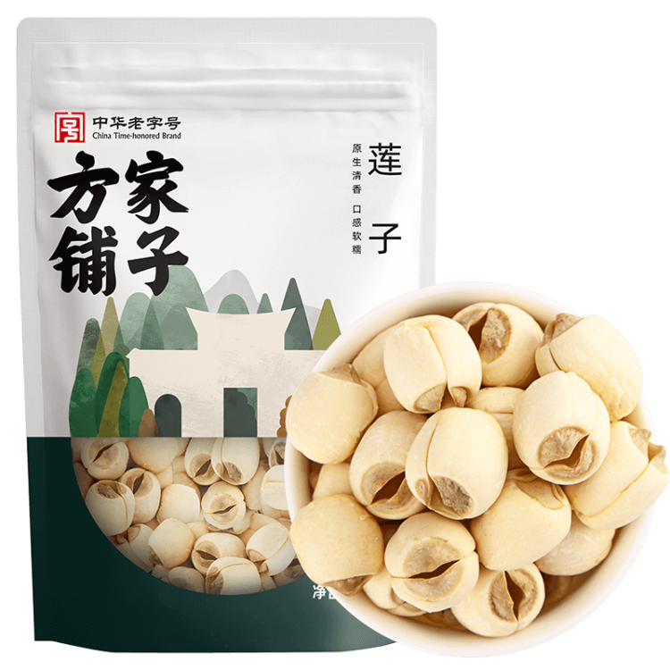 方家鋪?zhàn)又腥A老字號(hào) 七星建寧蓮子250g 粒大無需泡發(fā)去芯白蓮子 光明服務(wù)菜管家商品