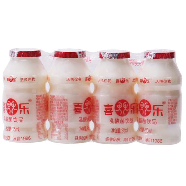 喜乐乳酸菌发酵饮品乳酸含乳儿童饮料95ml*24瓶 光明服务菜管家商品