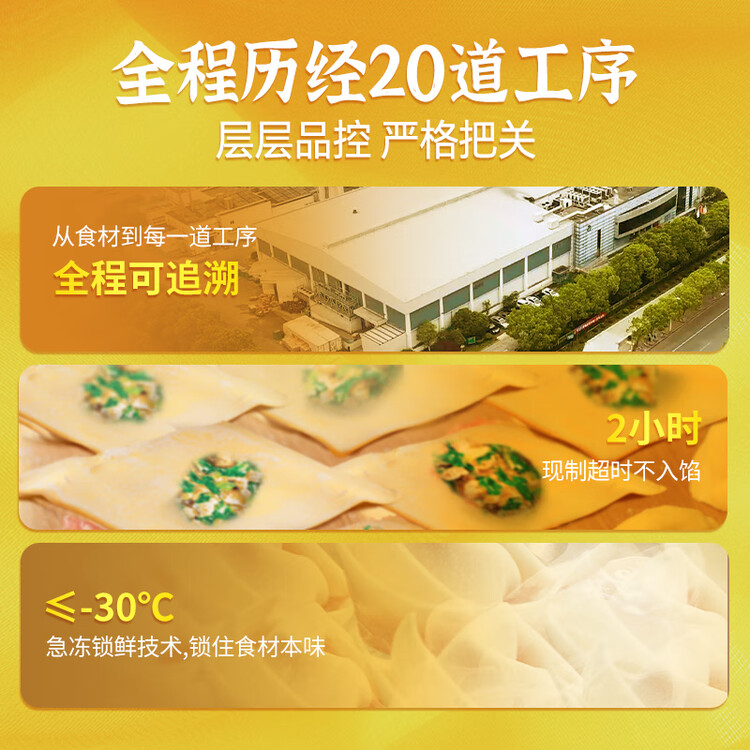 湾仔码头上海青菜香菇猪肉馄饨600g30只云吞早餐夜宵速食冷冻 菜管家商品