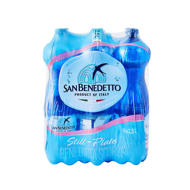 圣碧涛（San Benedetto）意大利进口 饮用天然水 1.5L*6 （新老包装交替发货） 菜管家商品