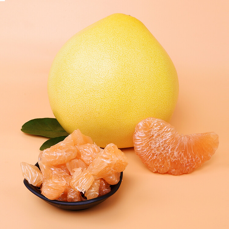 柚小甜 福建琯溪黄肉蜜柚 黄心 黄金柚子2粒 净重约3-3.