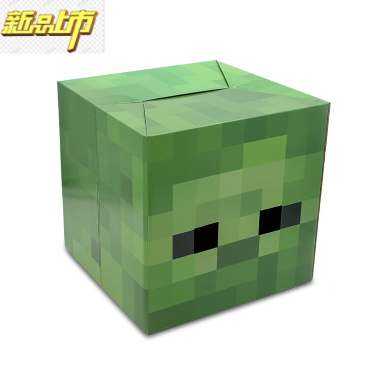 Minecraft 我的世界末影人小黑苦力怕面具纸箱纸123 僵尸头套 图片价格品牌评论 京东