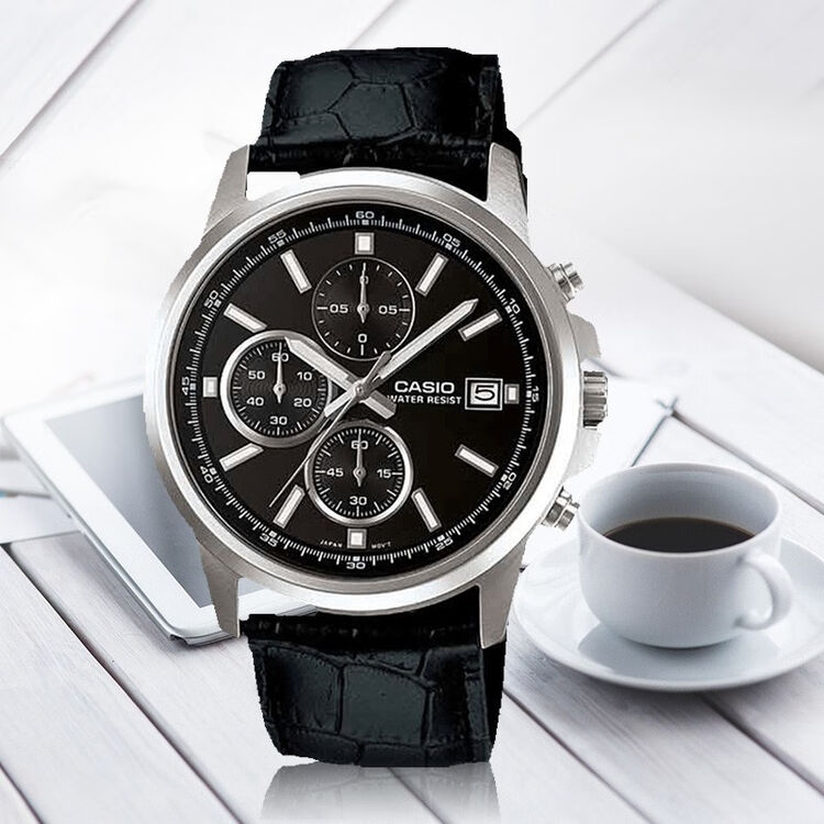 卡西欧(casio)手表男 edifice系列商务男士表防水时尚潮流腕表计时