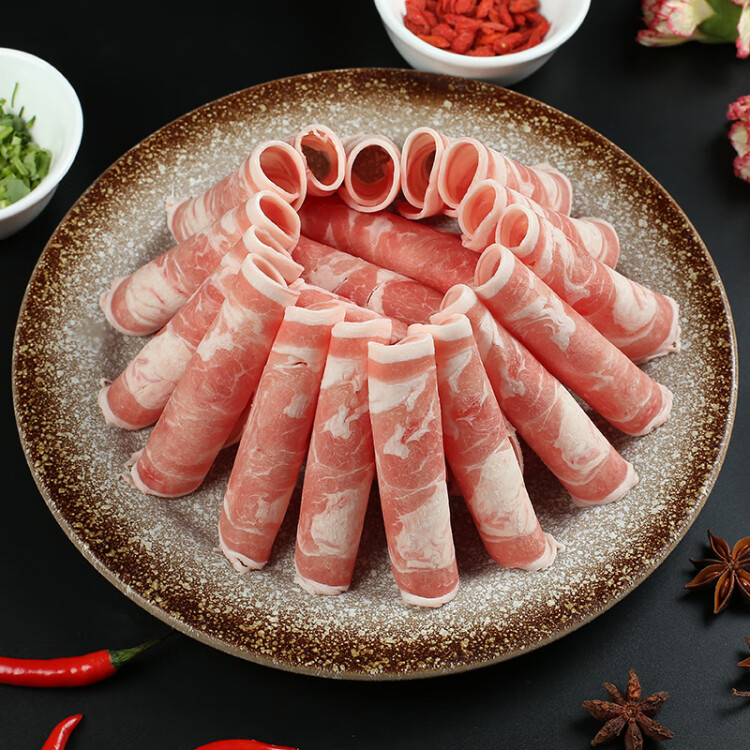 大庄园国产 羊肉卷 200g/袋 火锅涮煮食材   光明服务菜管家商品 