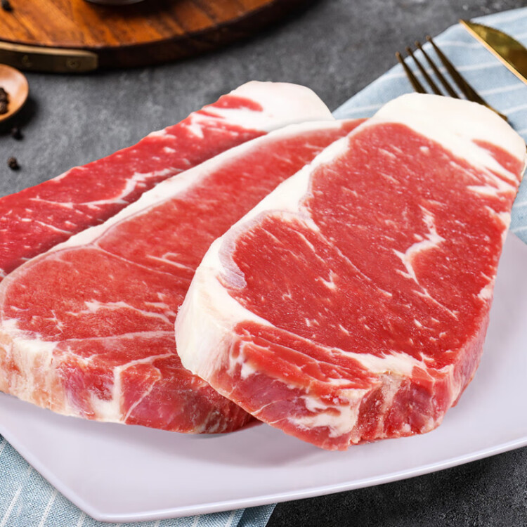 鲜京采 原切草饲牛排套餐1.8kg（10片） 西冷眼肉上脑牛肉 光明服务菜管家商品 