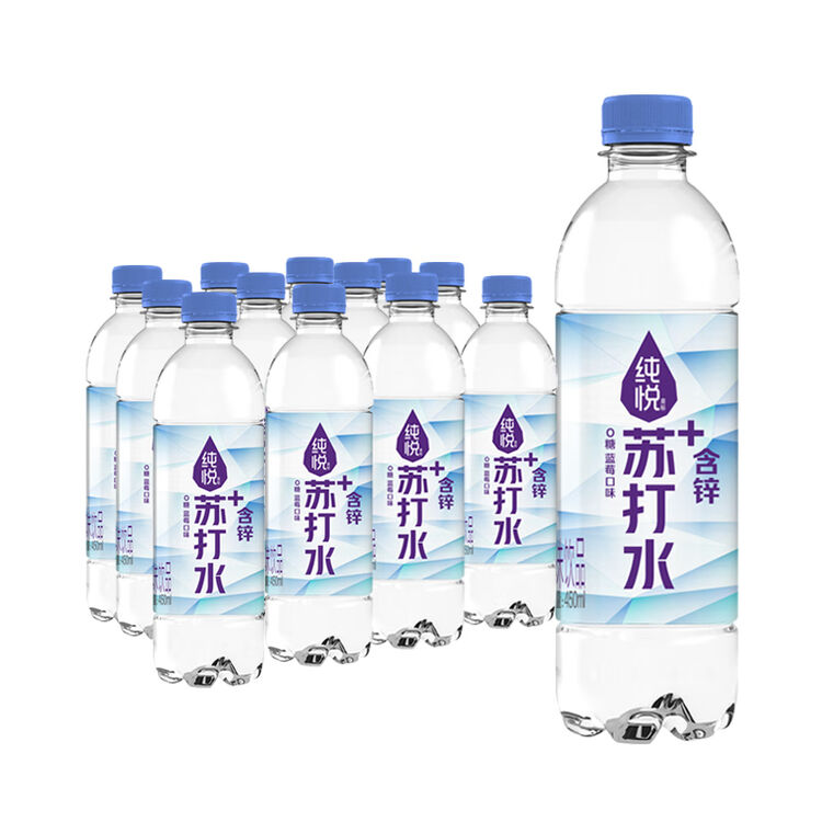 可口可乐(Coca-Cola)纯悦 ChunYue 0汽0卡0脂 加锌苏打水风味饮品 450ml*15瓶 整箱装【图片 价格 品牌 评论】-京东