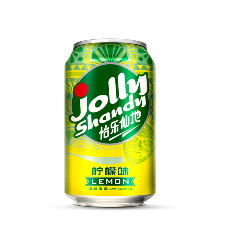 怡乐仙地（Jolly Shandy）柠檬味低醇果味啤酒330ml*24听 整箱装 光明服务菜管家商品 