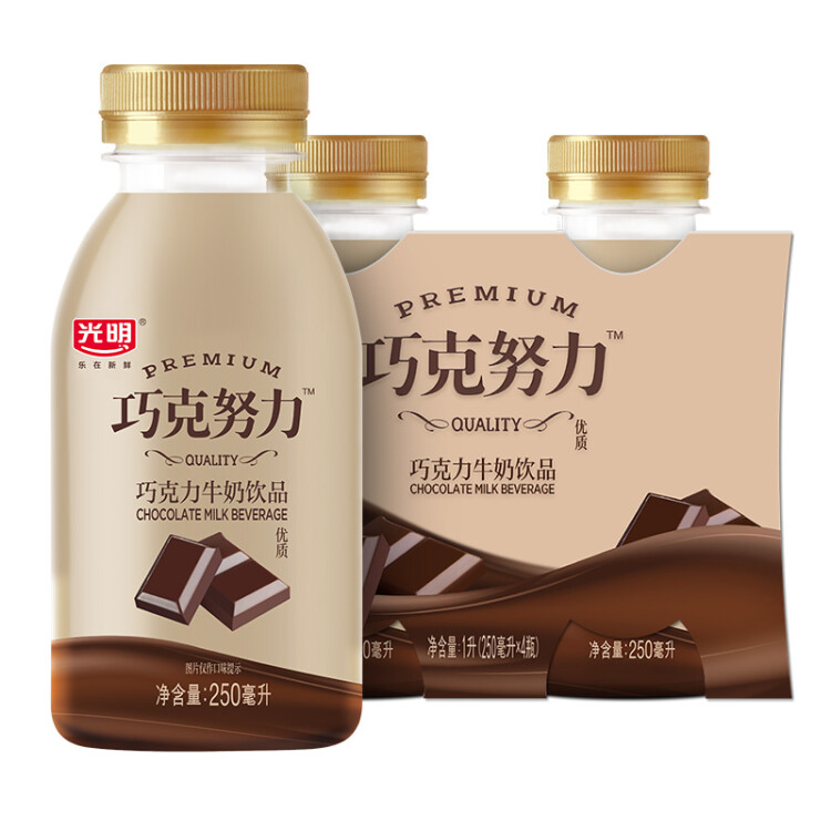 光明 巧克努力 牛乳飲品巧克力 250ml*4