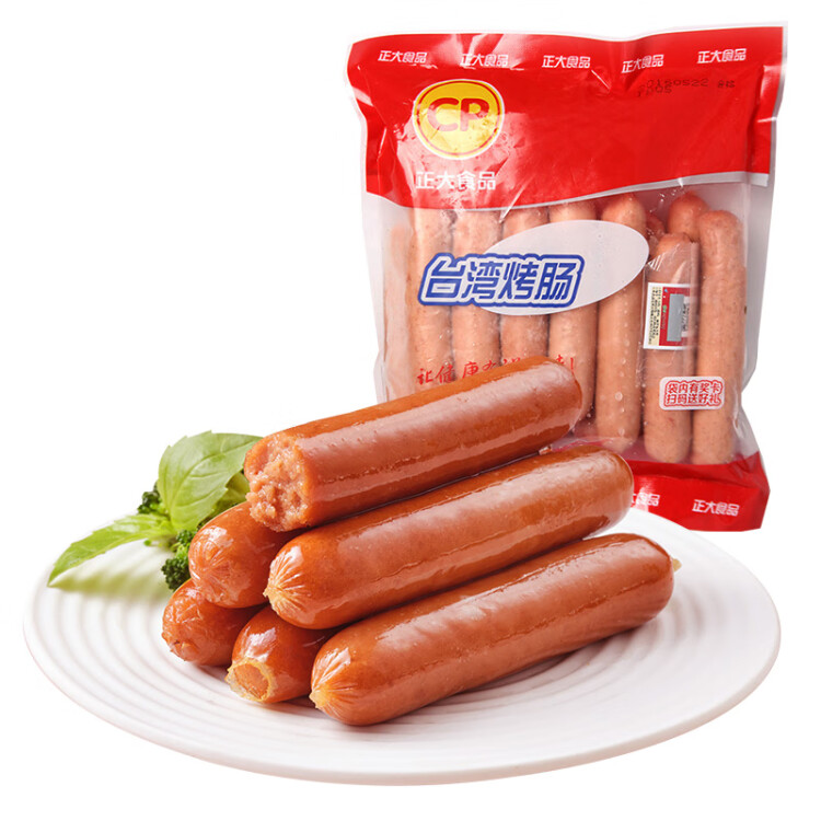 CP正大食品(CP) 台湾烤肠500g 香肠 鸡肉火腿肠 营养早餐 火锅食材 光明服务菜管家商品