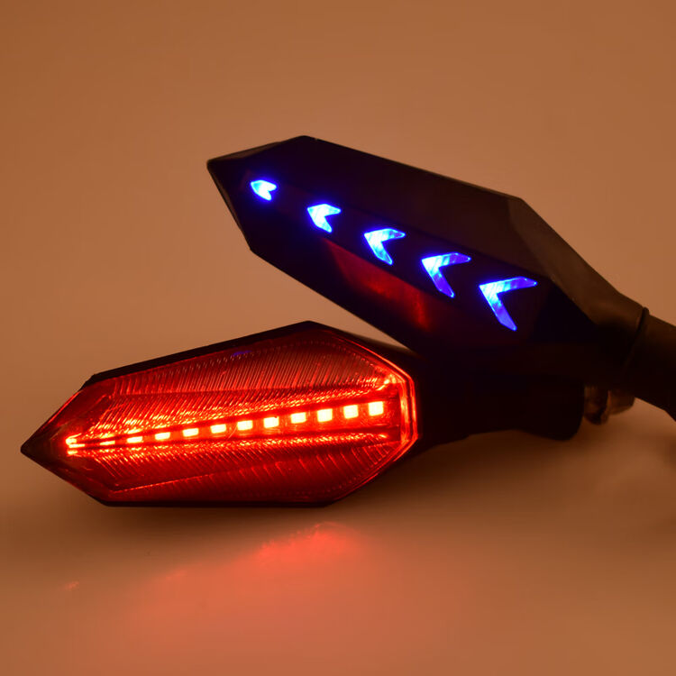 一对 电动车改装配件led转向灯超亮流水地平线踏板车电动车灯12V 双面流水转向灯 红色【图片 价格 品牌 评论】-京东